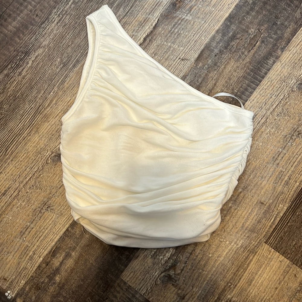 shein XS white one shoulder top